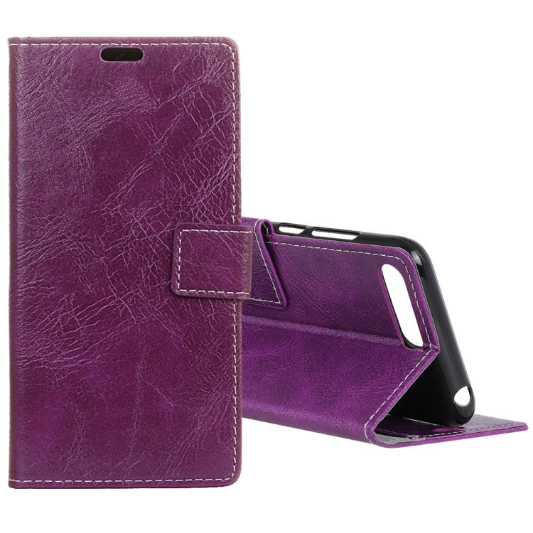 For Huawei Y6 2018 Retro Crazy Horse Texture Horizontal Flip Leather Case with Holder & Card Slots & Wallet & Photo