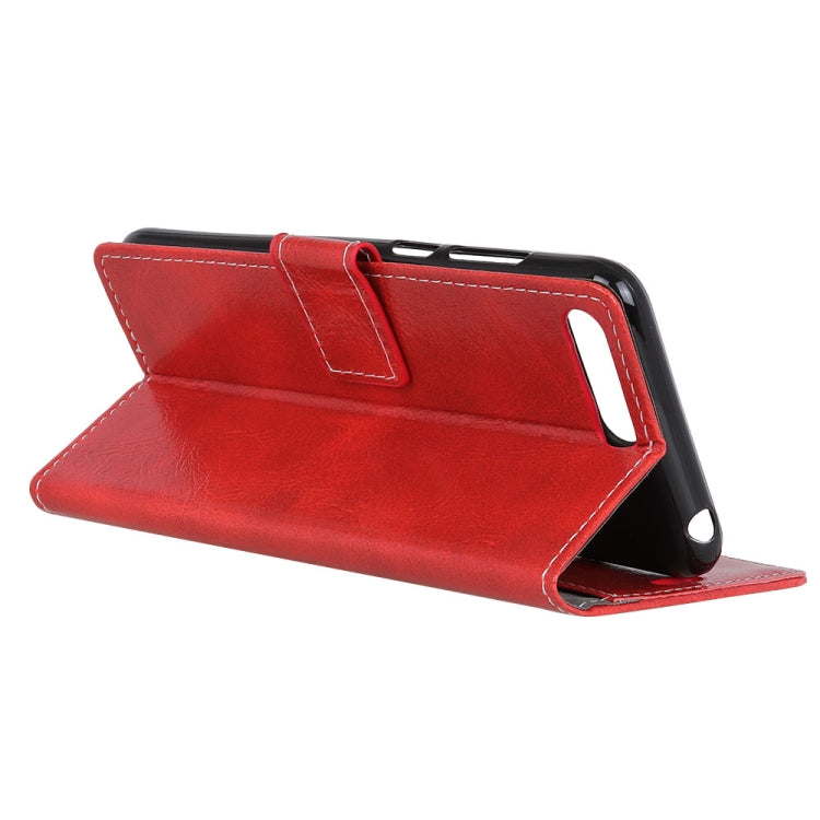 For Huawei Y6 2018 Retro Crazy Horse Texture Horizontal Flip Leather Case with Holder & Card Slots & Wallet & Photo