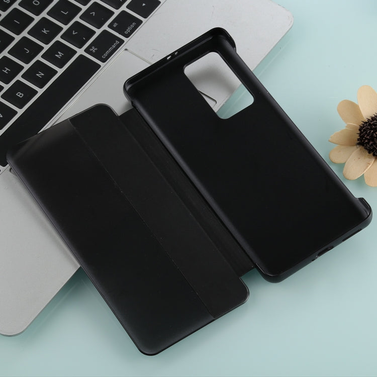 For Huawei P40 Pro PU Leather Horizontal Flip Case, with Caller ID Display & Sleep / Wake-up Function