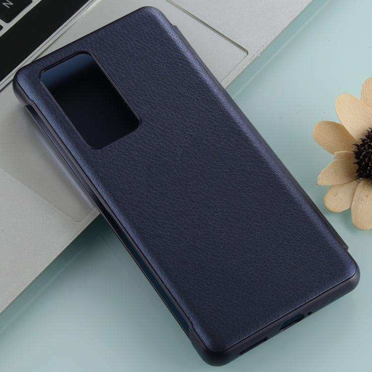 For Huawei P40 Pro PU Leather Horizontal Flip Case, with Caller ID Display & Sleep / Wake-up Function