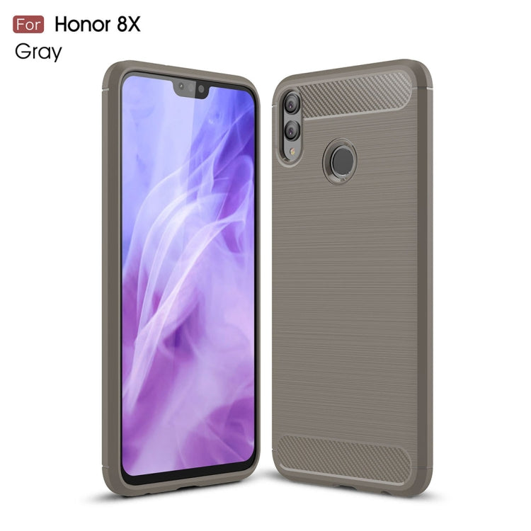 Brushed Texture Carbon Fiber Shockproof TPU Case for Huawei Honor 8X