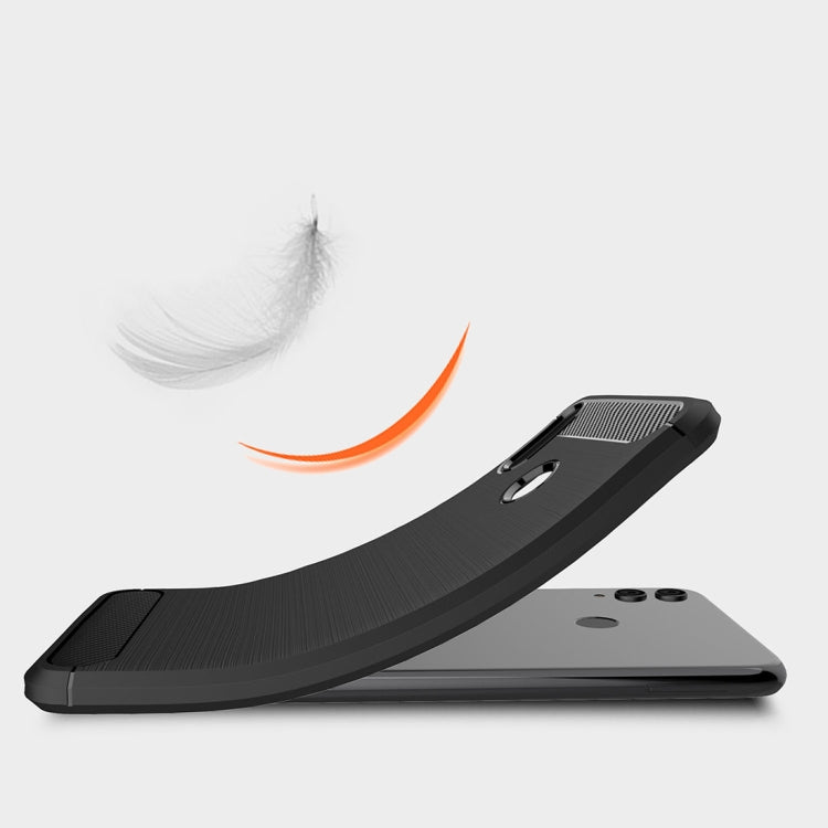 Brushed Texture Carbon Fiber Shockproof TPU Case for Huawei Honor 8X