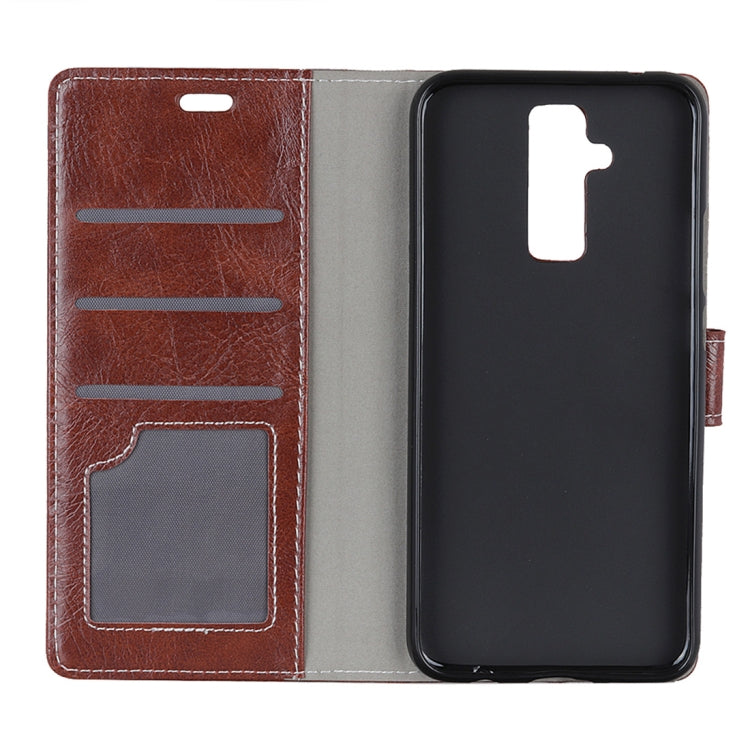 Retro Crazy Horse Texture Horizontal Flip Leather Case for Huawei Mate 20 Lite, with Holder & Card Slots & Photo Frame