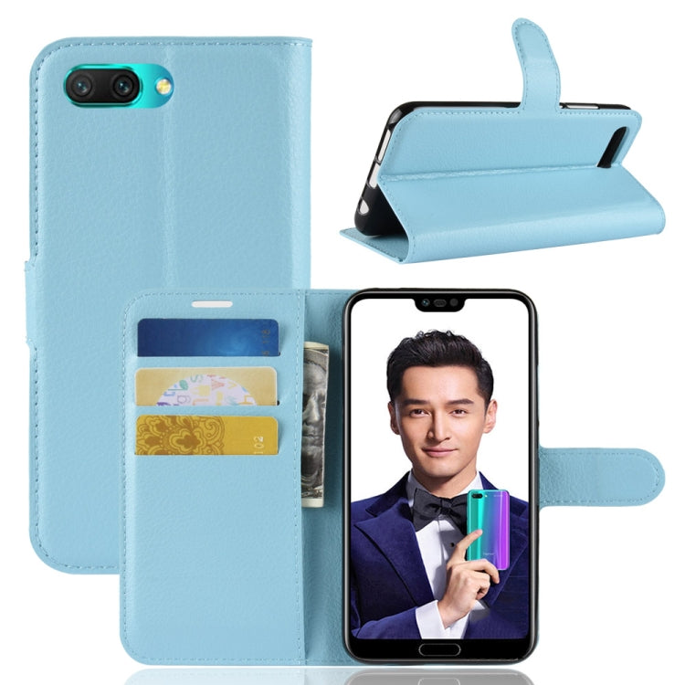 For Huawei Honor 10 Litchi Texture Horizontal Flip PU Leather Case with Holder & Card Slots & Wallet