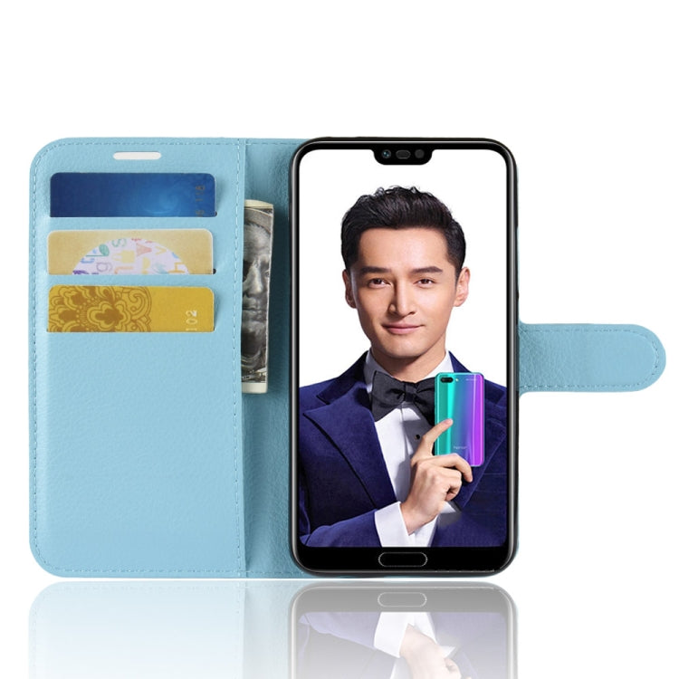 For Huawei Honor 10 Litchi Texture Horizontal Flip PU Leather Case with Holder & Card Slots & Wallet