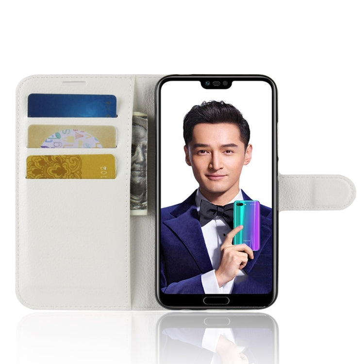 For Huawei Honor 10 Litchi Texture Horizontal Flip PU Leather Case with Holder & Card Slots & Wallet