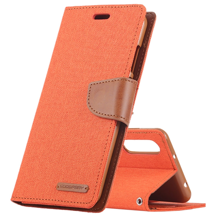 GOOSPERY CANVAS DIARY Canvas Texture Horizontal Flip PU Leather Case for Huawei P20 Pro, with Holder & Card Slots & Wallet