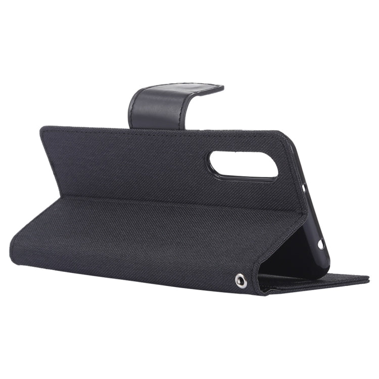 GOOSPERY CANVAS DIARY Canvas Texture Horizontal Flip PU Leather Case for Huawei P20, with Holder & Card Slots & Wallet