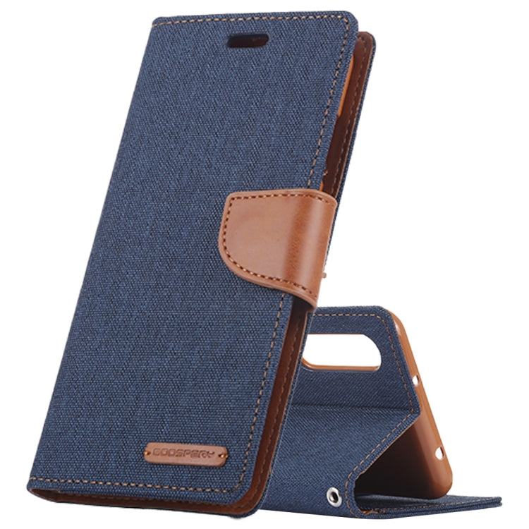 GOOSPERY CANVAS DIARY Canvas Texture Horizontal Flip PU Leather Case for Huawei P20, with Holder & Card Slots & Wallet