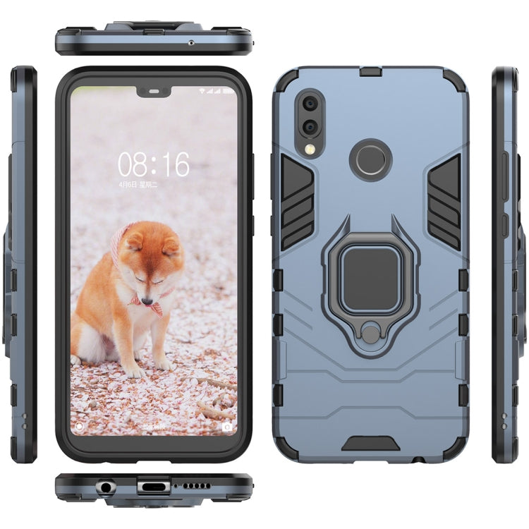 PC + TPU Shockproof Protective Case for Huawei P20 Lite / Nova 3e, with Magnetic Ring Holder