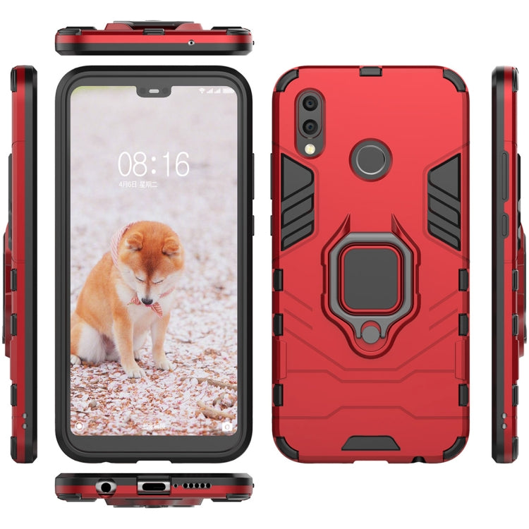 PC + TPU Shockproof Protective Case for Huawei P20 Lite / Nova 3e, with Magnetic Ring Holder