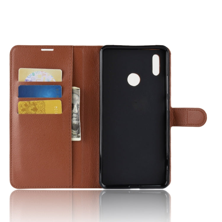 Litchi Texture Horizontal Flip Leather Case for Huawei Honor Note 10, with Wallet & Holder & Card Slots
