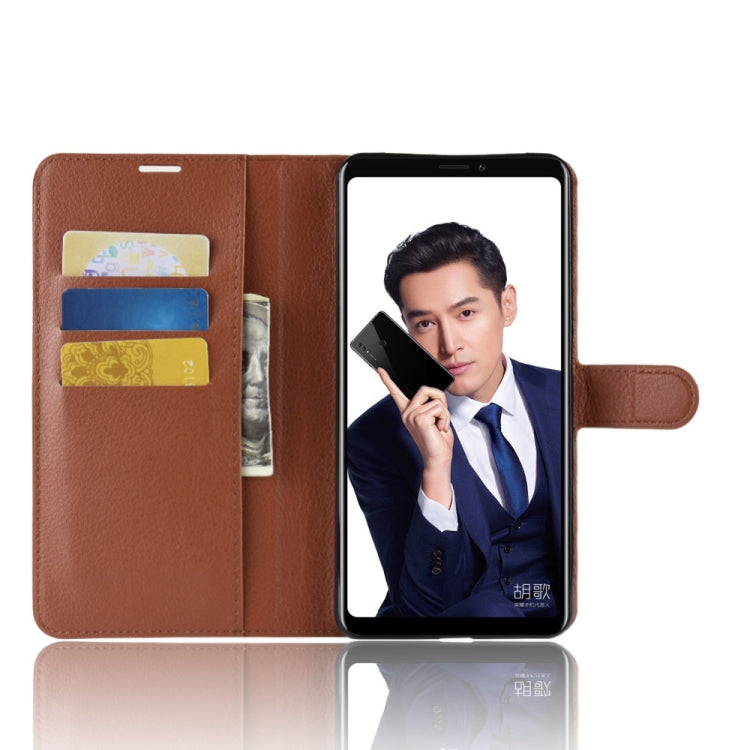 Litchi Texture Horizontal Flip Leather Case for Huawei Honor Note 10, with Wallet & Holder & Card Slots
