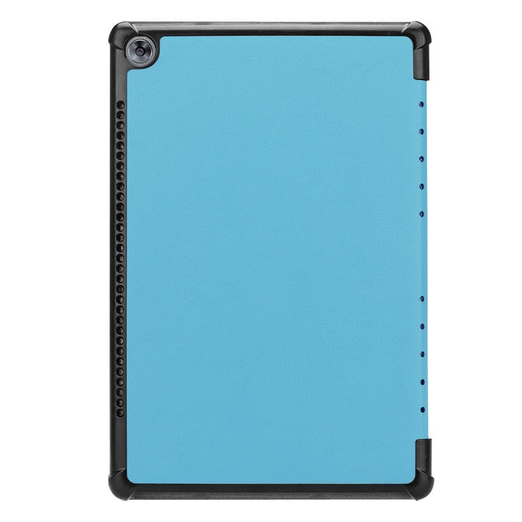 For Huawei MediaPad M5 10.8 inch Tri-Fold Custer Texture Horizontal Flip PU Leather Protective Case with Holder