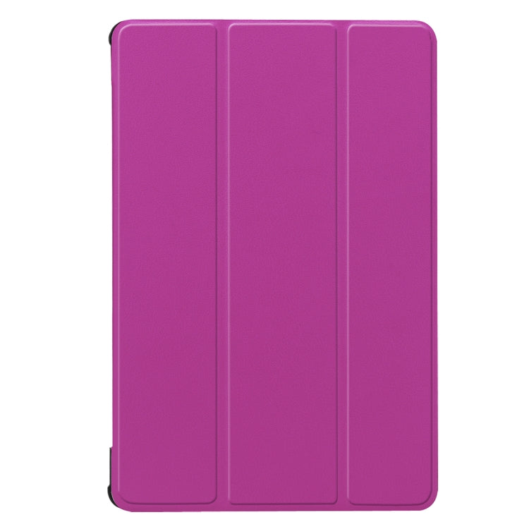 For Huawei MediaPad M5 10.8 inch Tri-Fold Custer Texture Horizontal Flip PU Leather Protective Case with Holder