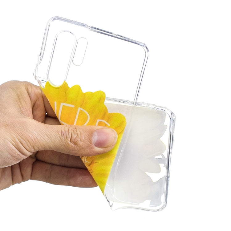 Sunflower Pattern Transparent TPU Protective Case for Huawei P30 Pro