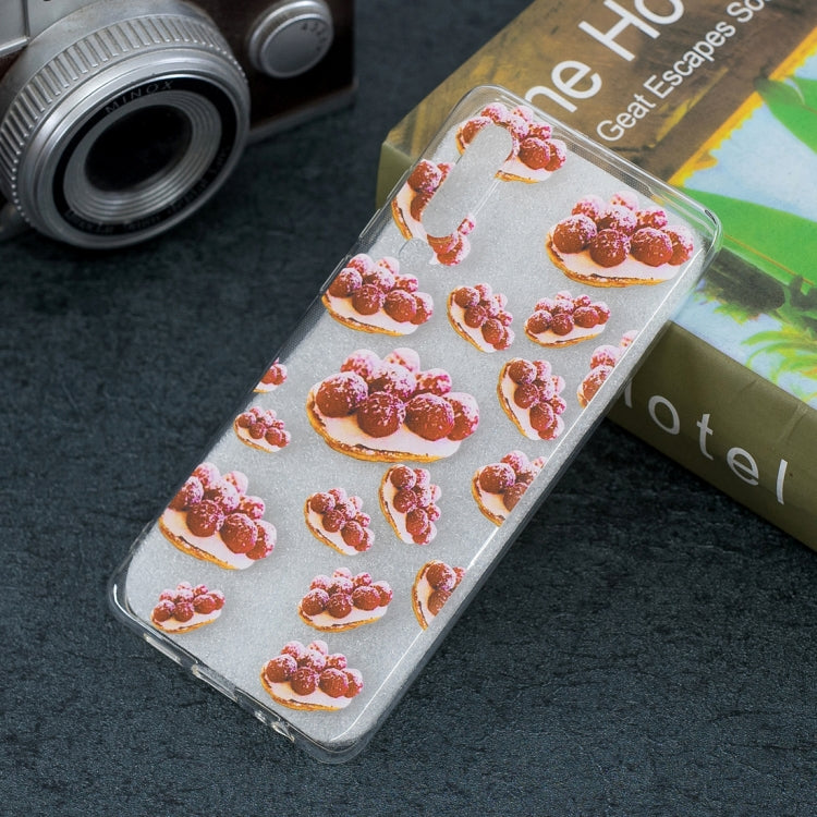 Strawberry Pie Pattern Transparent TPU Protective Case for Huawei P30