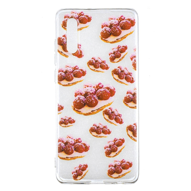 Strawberry Pie Pattern Transparent TPU Protective Case for Huawei P30