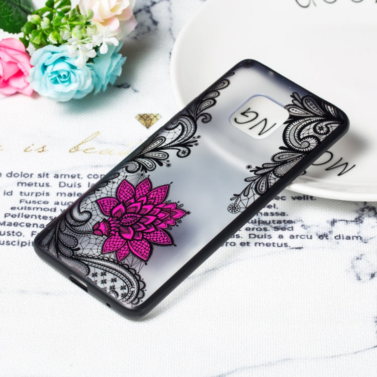 Small Lotus Pattern Embossed Lace + PC Case for Huawei Mate 20 Pro