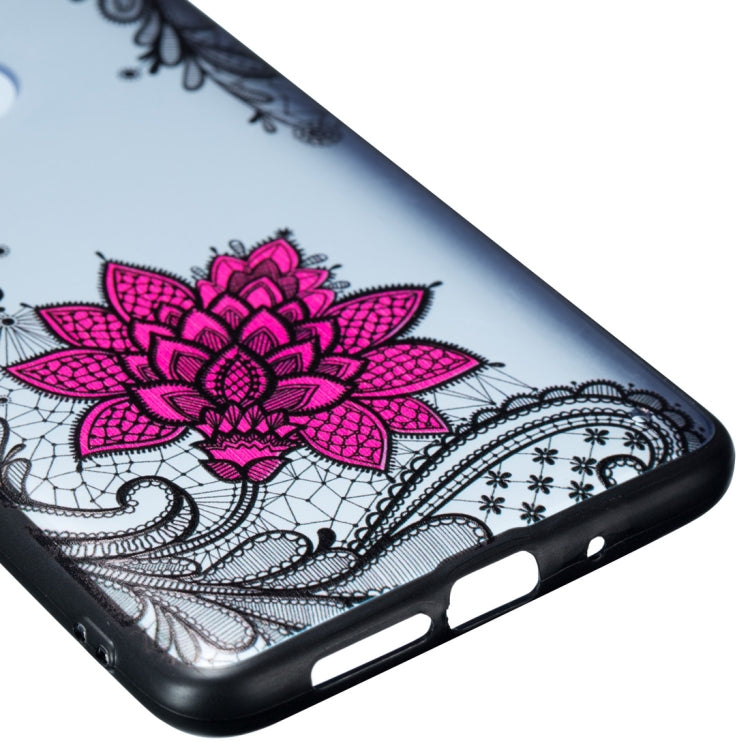 Small Lotus Pattern Embossed Lace + PC Case for Huawei Mate 20
