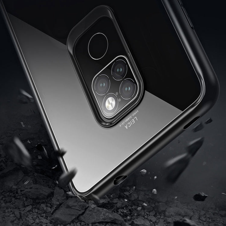 TOTUDESIGN Crystal Color Series Sim Version Shockproof TPU + Acrylic Protective Case for Huawei Mate 20(Black)