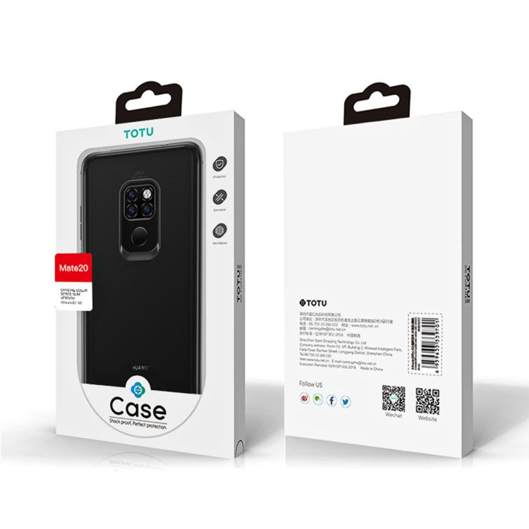 TOTUDESIGN Crystal Color Series Sim Version Shockproof TPU + Acrylic Protective Case for Huawei Mate 20(Black)