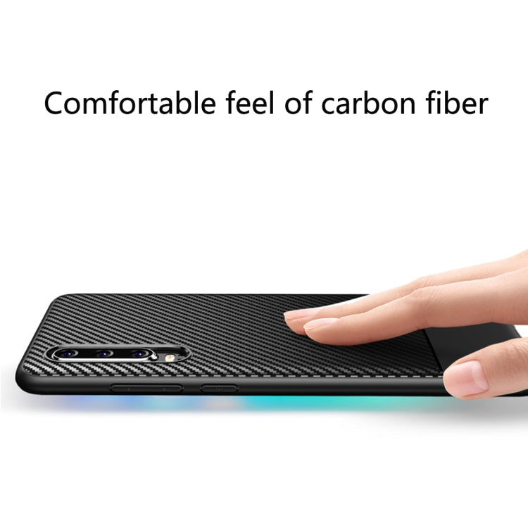 Lewei Series Carbon Fiber Texture TPU Protective Case for Huawei P30