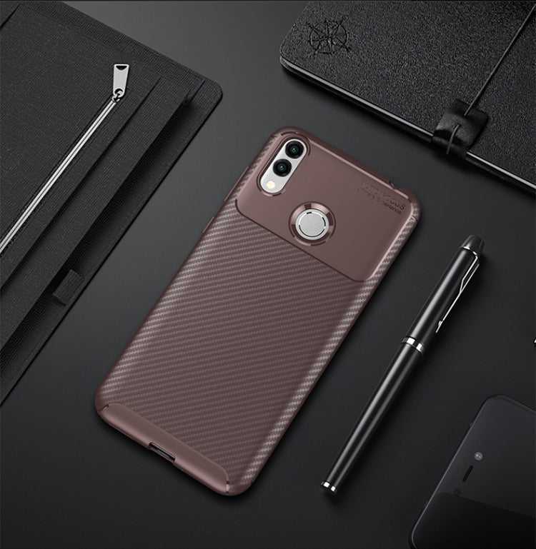 Carbon Fiber Texture Shockproof TPU Case for Huawei Honor 8C
