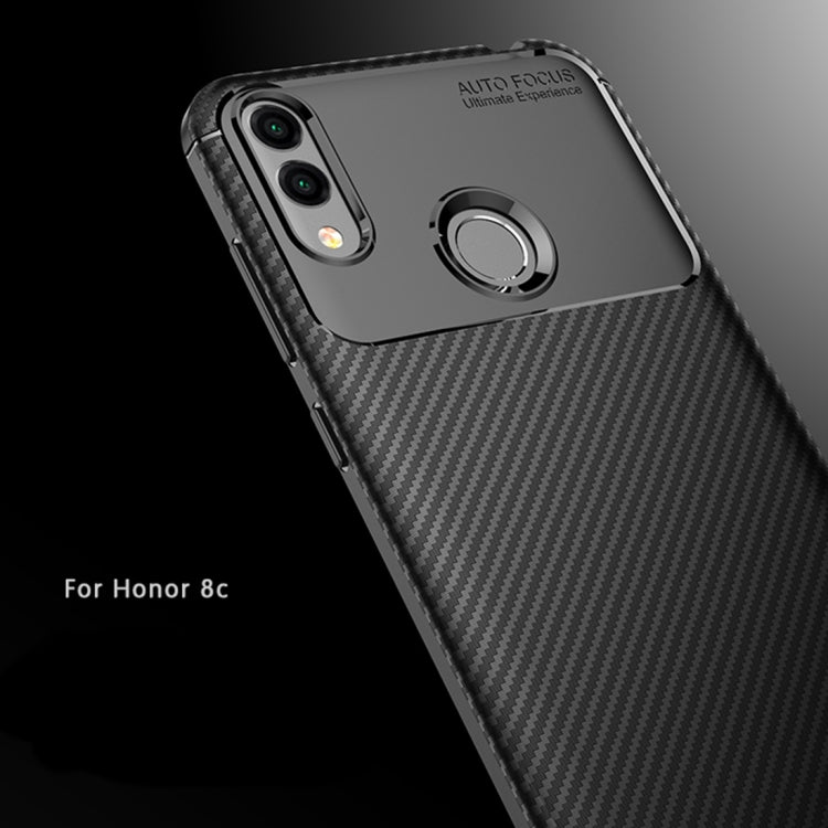Carbon Fiber Texture Shockproof TPU Case for Huawei Honor 8C