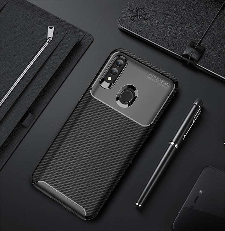 Carbon Fiber Texture Shockproof TPU Case for Huawei Honor 10 Lite