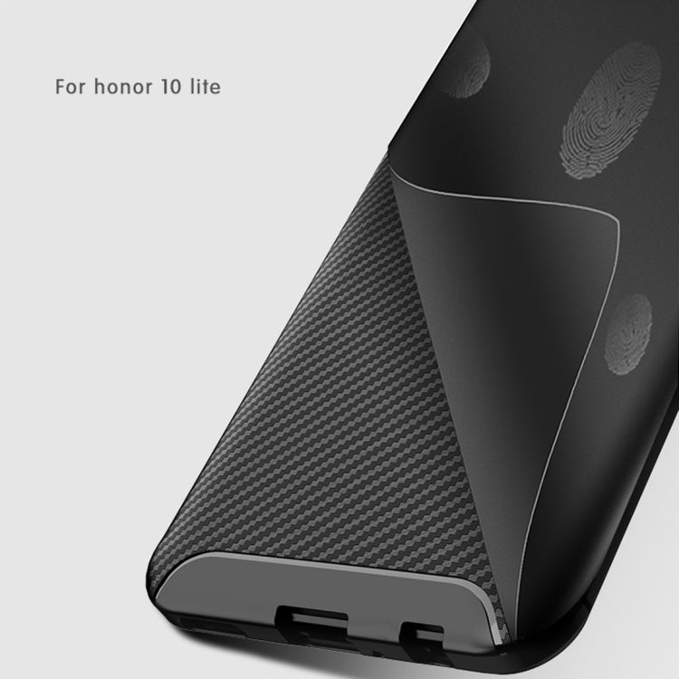 Carbon Fiber Texture Shockproof TPU Case for Huawei Honor 10 Lite