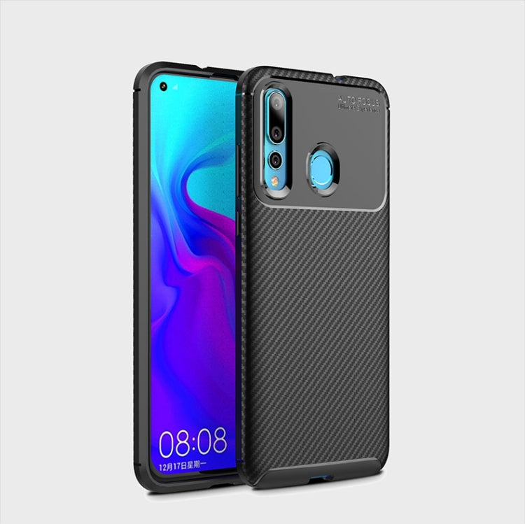 Carbon Fiber Texture Shockproof TPU Case for Huawei Nova 4
