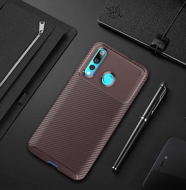 Carbon Fiber Texture Shockproof TPU Case for Huawei Nova 4