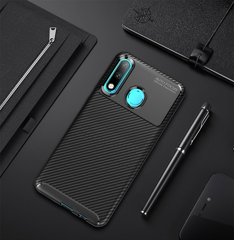 Carbon Fiber Texture Shockproof TPU Case for Huawei P30 Lite
