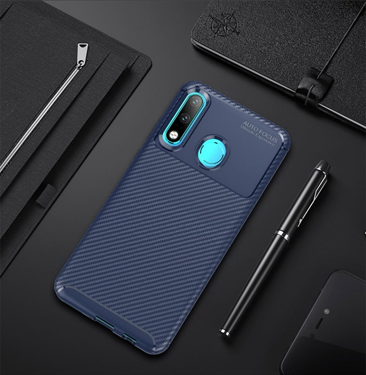 Carbon Fiber Texture Shockproof TPU Case for Huawei P30 Lite