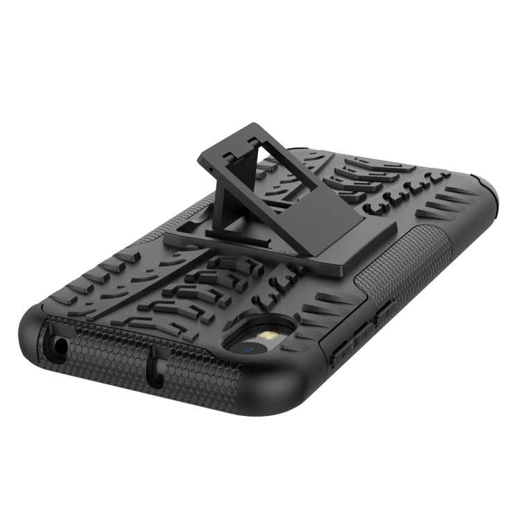 Shockproof PC + TPU Tire Pattern Case for Huawei Honor 8s, with Holder