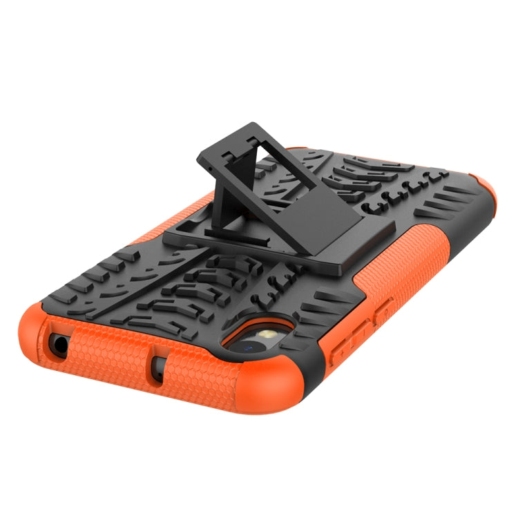 Shockproof PC + TPU Tire Pattern Case for Huawei Honor 8s, with Holder