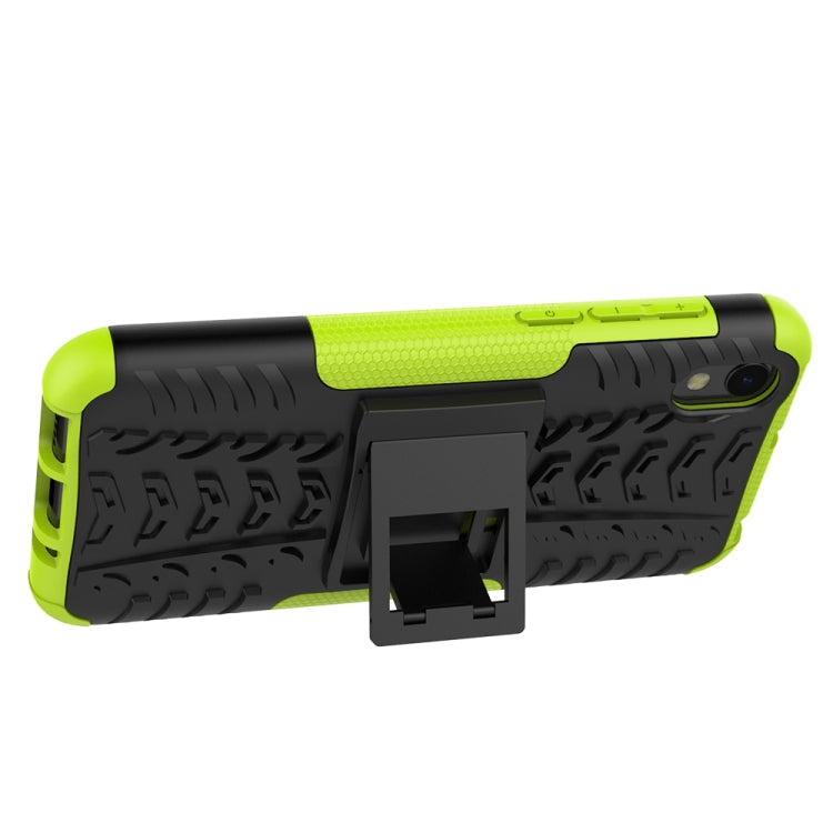 Shockproof PC + TPU Tire Pattern Case for Huawei Honor 8s, with Holder