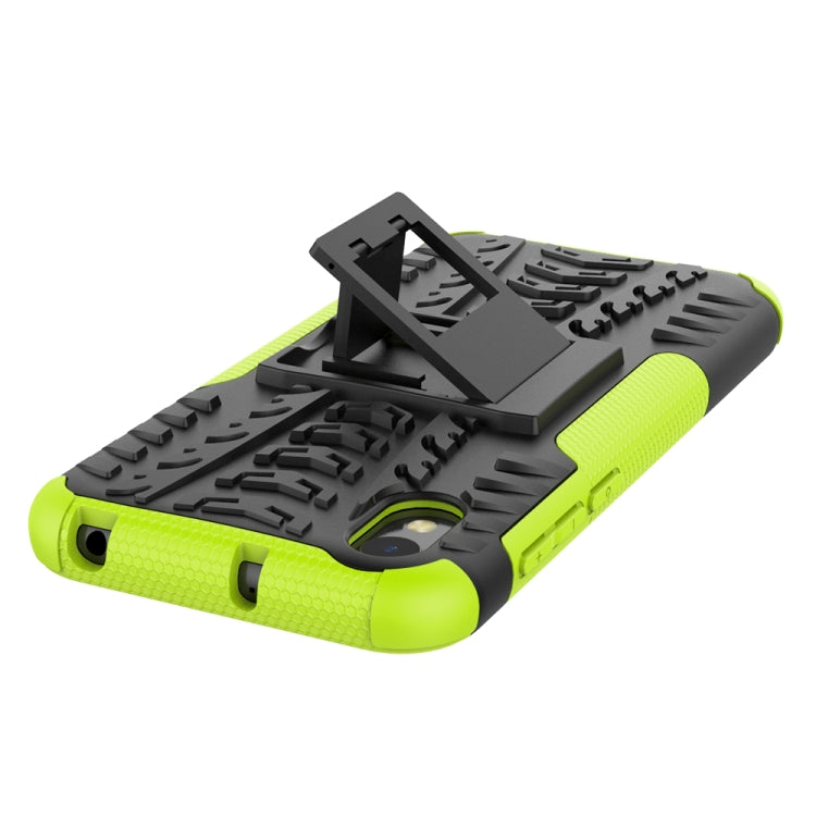 Shockproof PC + TPU Tire Pattern Case for Huawei Honor 8s, with Holder