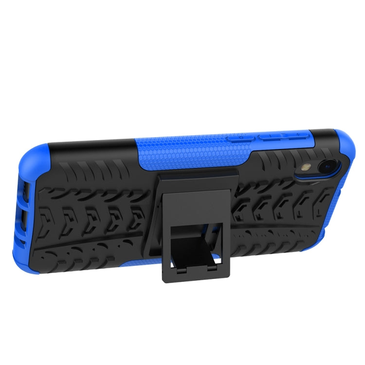 Shockproof PC + TPU Tire Pattern Case for Huawei Honor 8s, with Holder