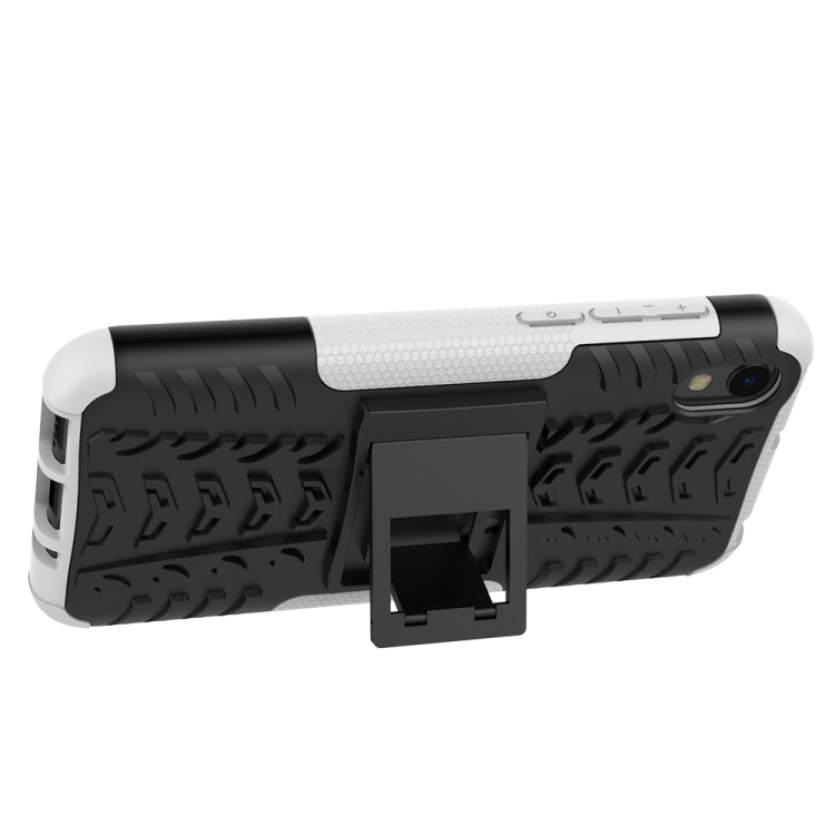 Shockproof PC + TPU Tire Pattern Case for Huawei Honor 8s, with Holder