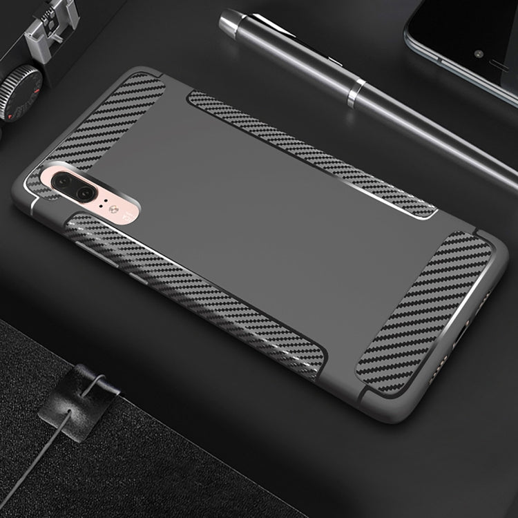 Carbon Fiber Anti-slip TPU Protective Case for Huawei P20 Pro