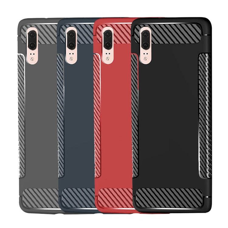 Carbon Fiber Anti-slip TPU Protective Case for Huawei P20 Pro