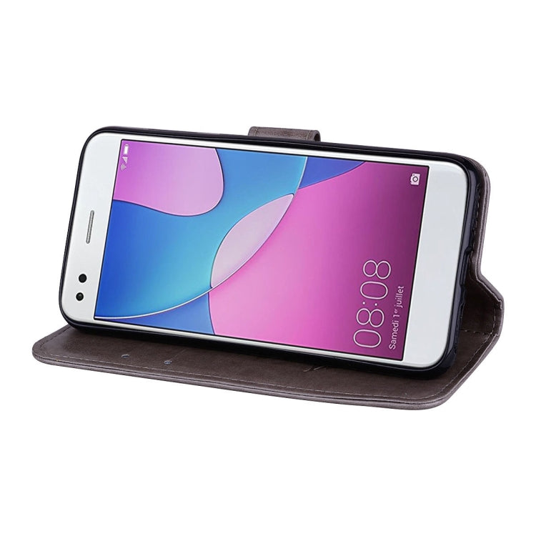 For Huawei P9 Lite Mini Rose Embossed Horizontal Flip Environmental PU Leather Case with Holder & Card Slots & Wallet