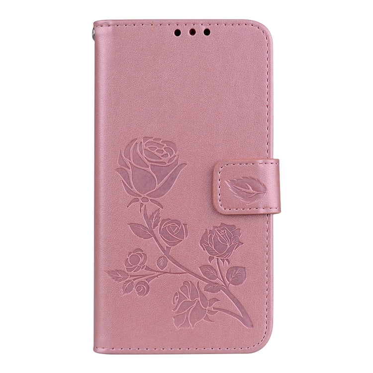 For Huawei P9 Lite Mini Rose Embossed Horizontal Flip Environmental PU Leather Case with Holder & Card Slots & Wallet
