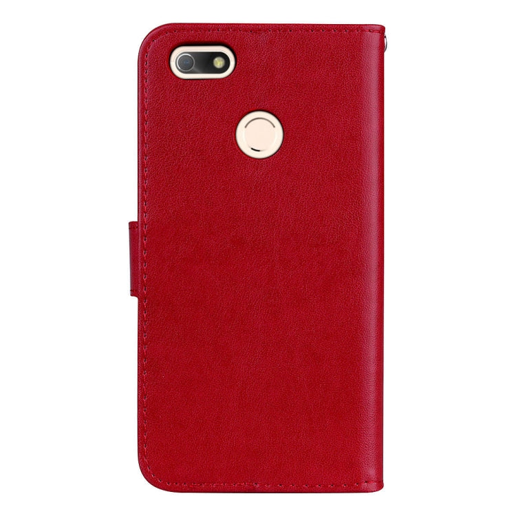 For Huawei P9 Lite Mini Rose Embossed Horizontal Flip Environmental PU Leather Case with Holder & Card Slots & Wallet