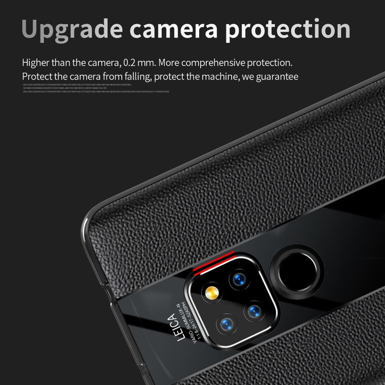 Anti-slip Leather + TPU Protective Case for Huawei Mate 20(Blue)