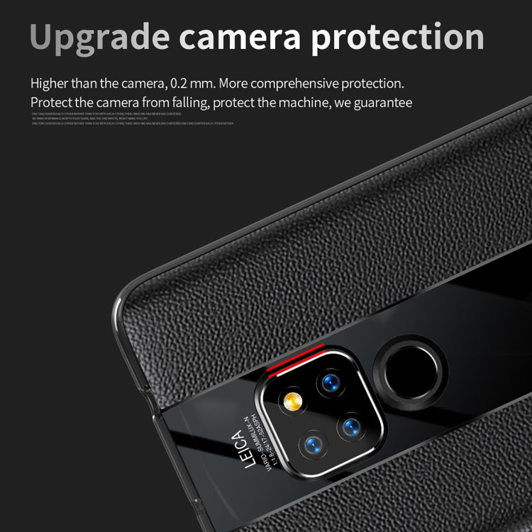 Anti-slip Leather + TPU Protective Case for Huawei Mate 20 X(Black)