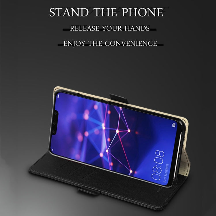 DZGOGO MILO Series PC + PU Horizontal Flip Leather Case for Huawei Mate 20 Lite, with Holder & Card Slot & Wallet