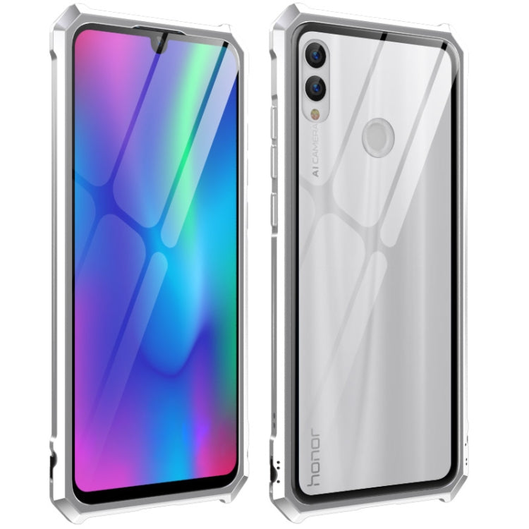 Snap-on Aluminum Frame and Tempered Glass Back Plate Case for Huawei Honor 10Lite